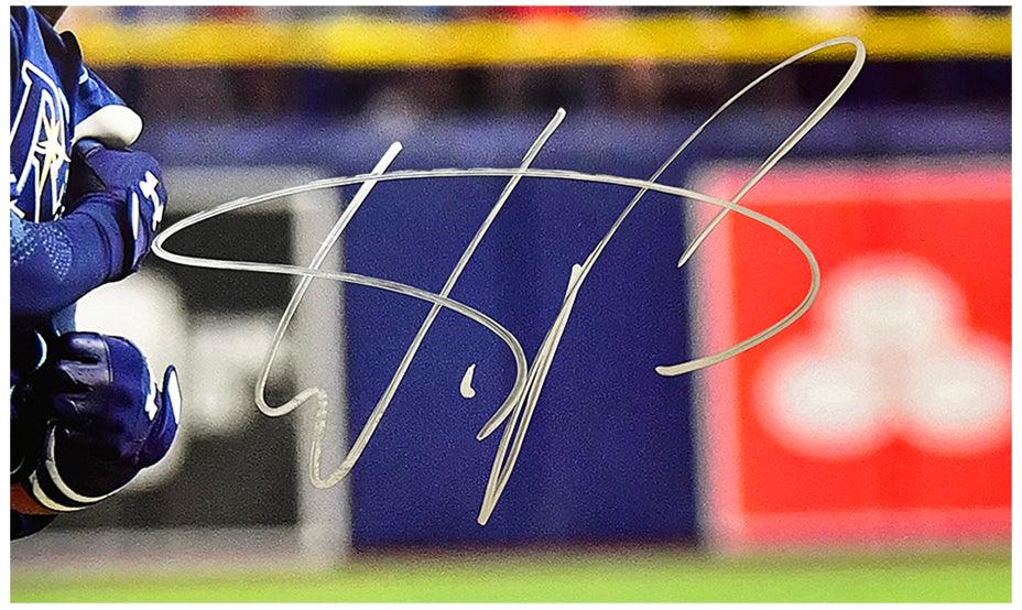 Wander Franco Signed Tampa Bay Rays Running Baseball 16x20 Photo (JSA)