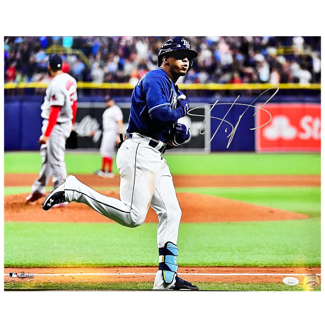 Wander Franco Signed Tampa Bay Rays Running Baseball 16x20 Photo (JSA)