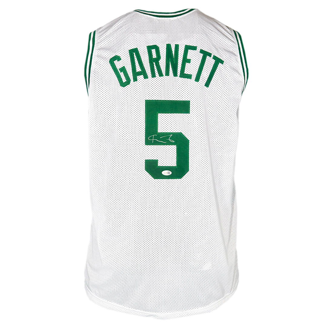 Kevin Garnett Signed Boston White Basketball Jersey (JSA)