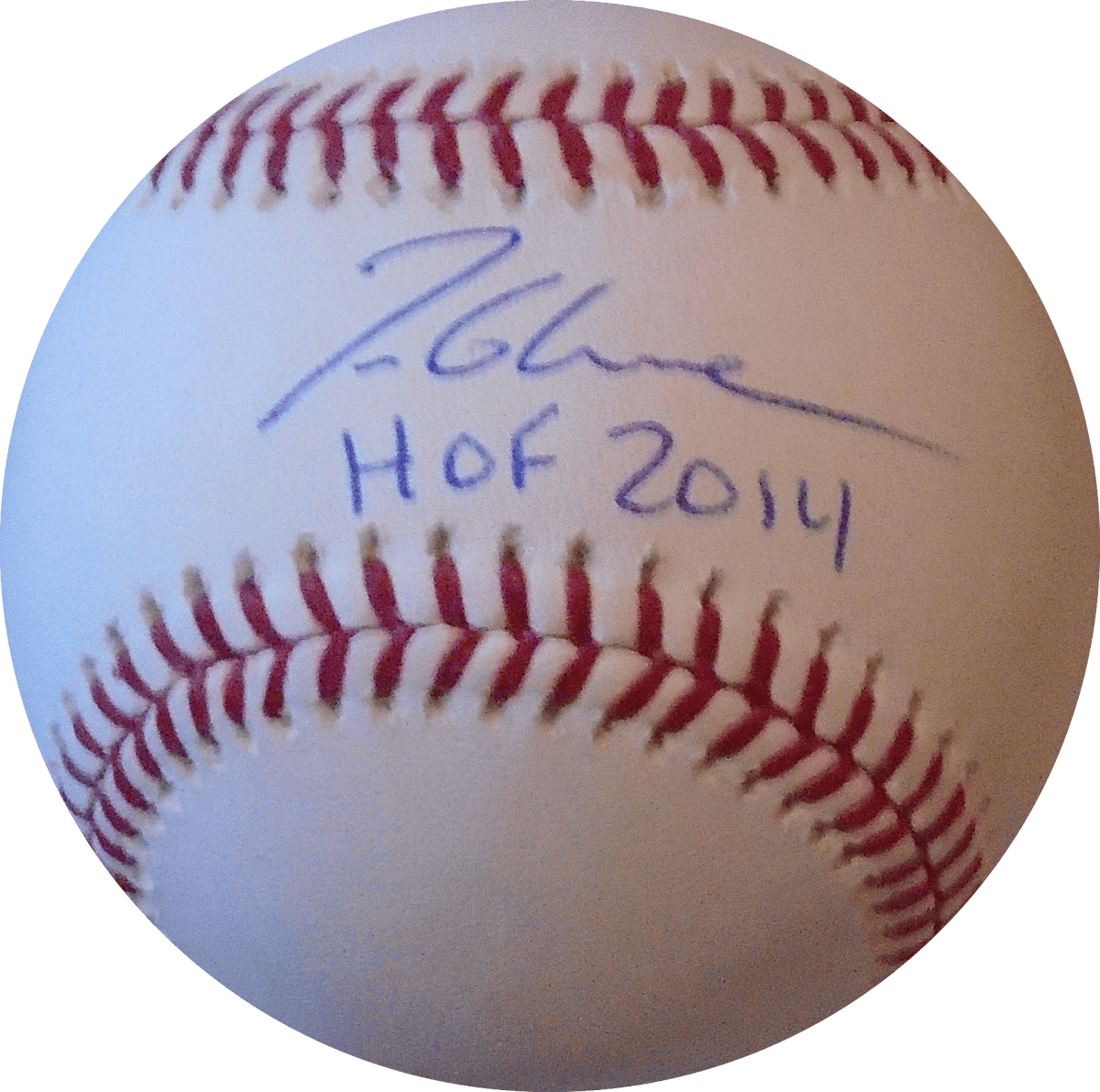 Tom Glavine Autographed Official Major League Baseball (JSA) HOF Inscription