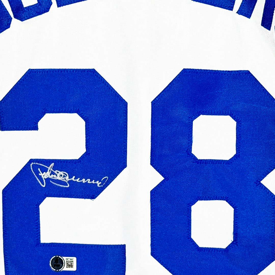 Pedro Guerrero Signed Los Angeles White Baseball Jersey (Beckett)