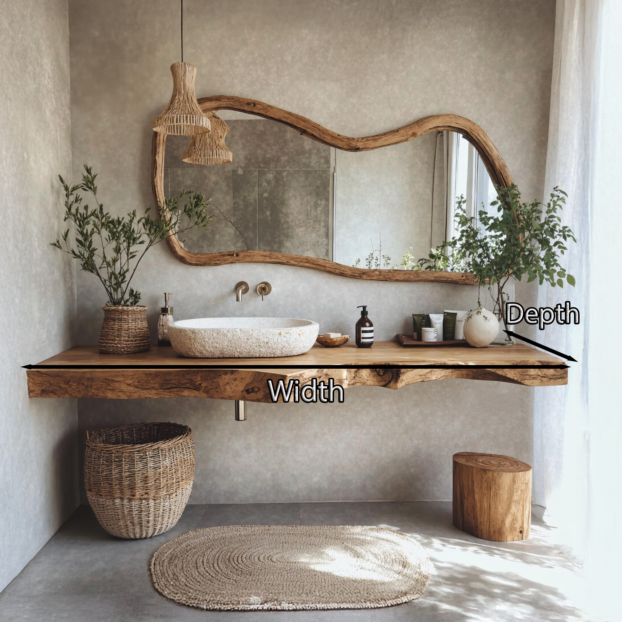 Vintage Solid Wood Vanity For Modern Bathroom Look
