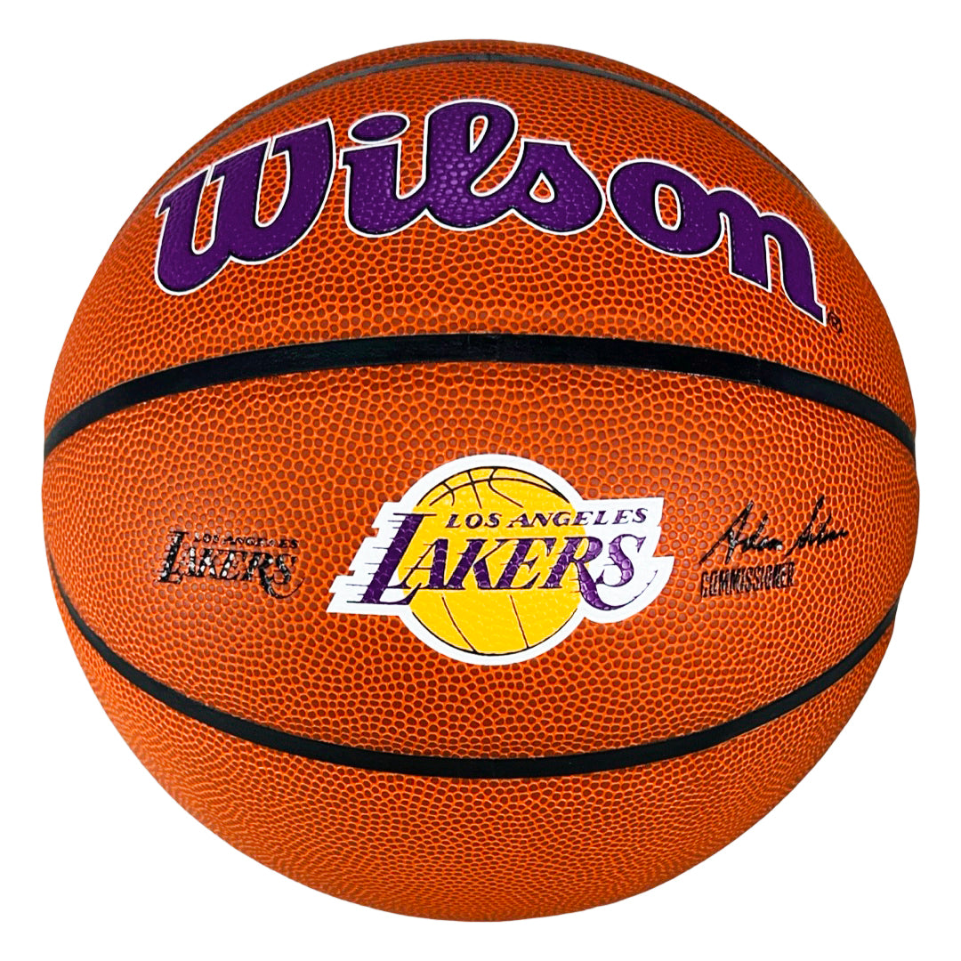 Ron Harper Signed Los Angeles Lakers Wilson NBA Team Logo Basketball (JSA)