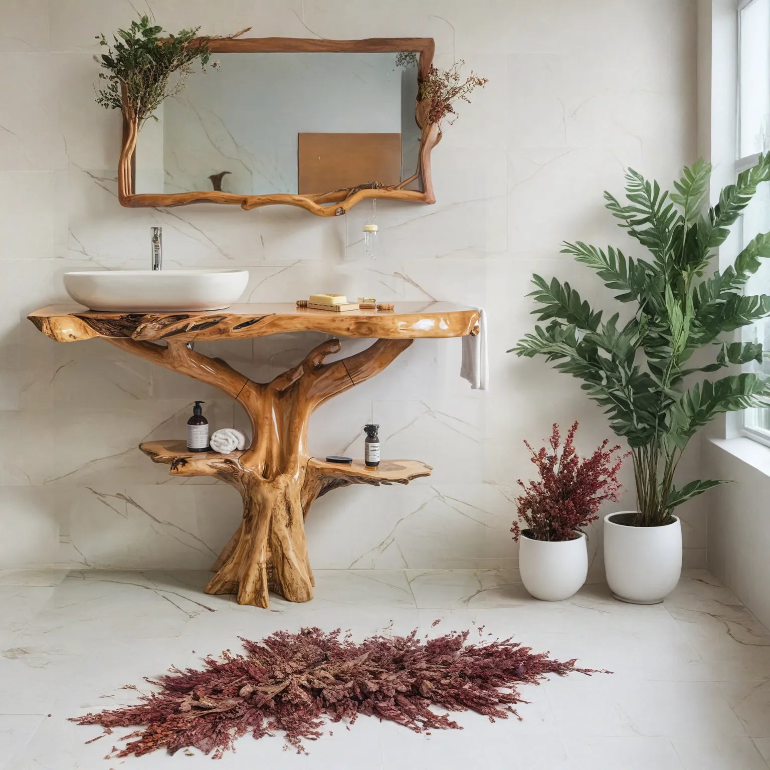 Handcrafted Wood Vanity Bathroom