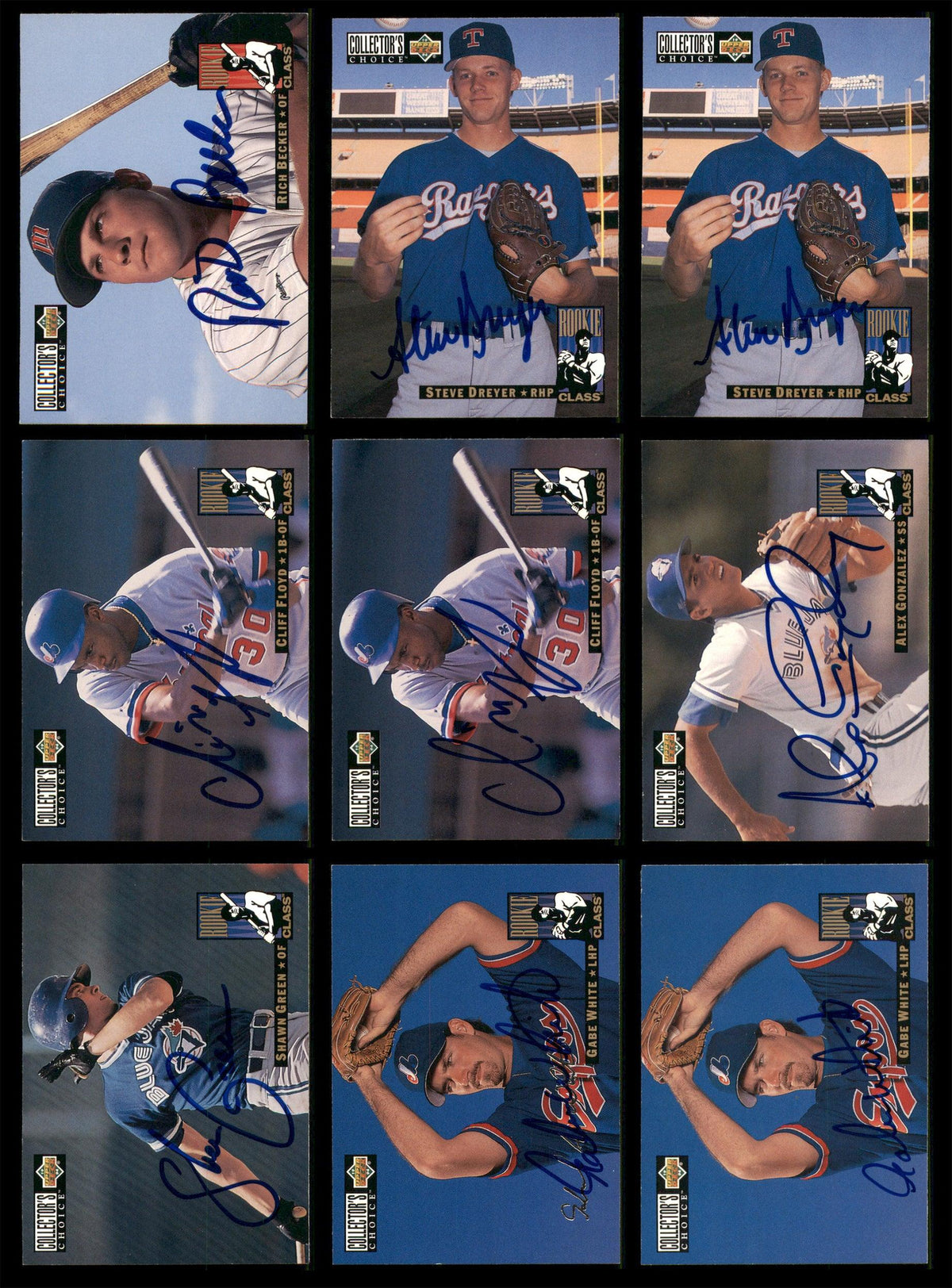 1994 Upper Deck Collector's Choice Baseball Autographed Cards Lot Of 87 SKU #185576