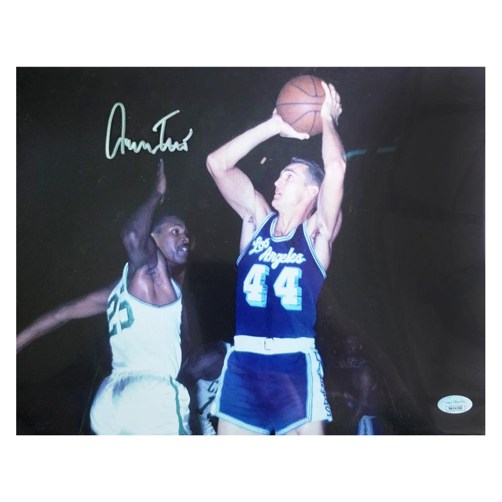 Jerry West Signed Los Angeles Pose 2 11x14 Basketball Photo (JSA)