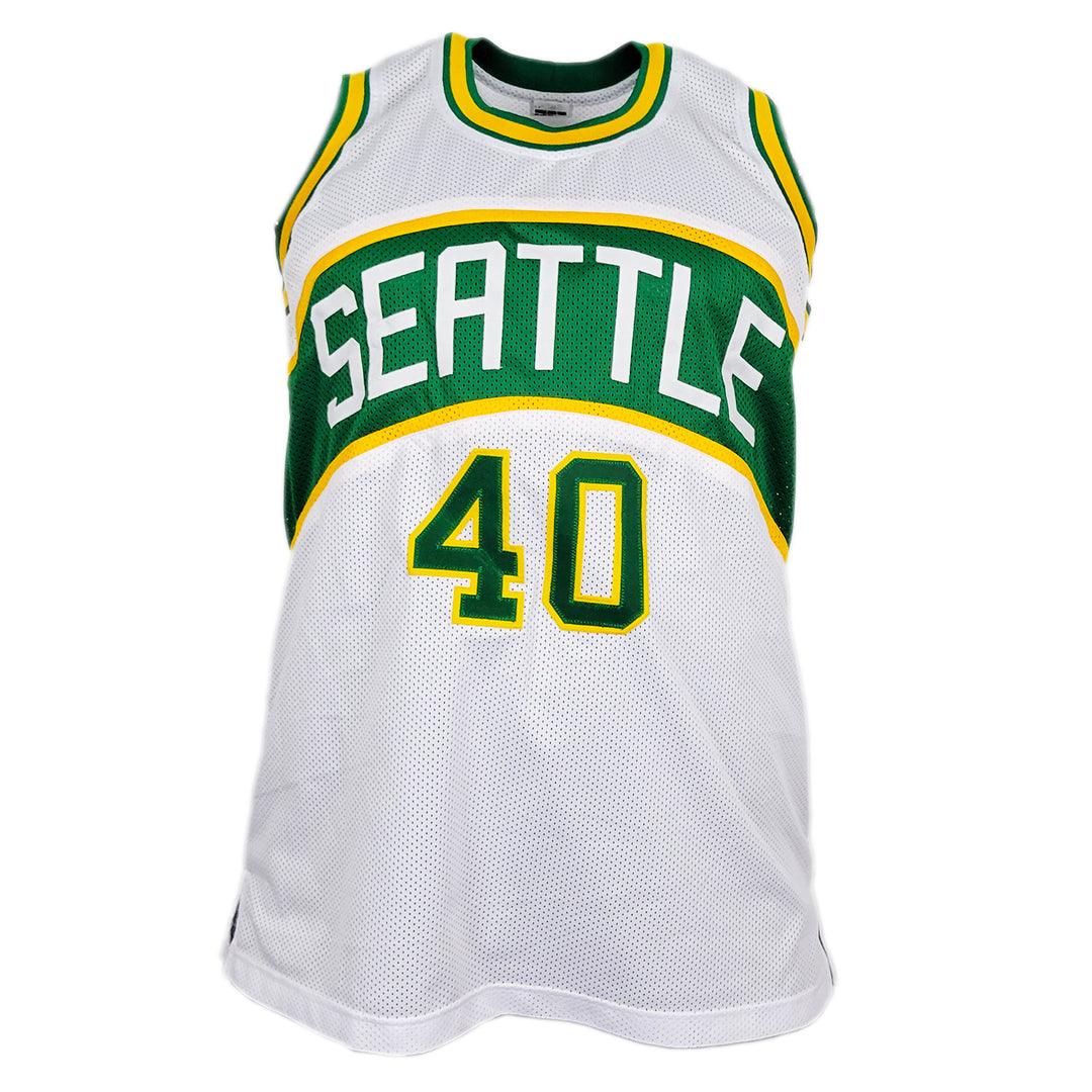 Shawn Kemp Signed Seattle White Basketball Jersey (Beckett)