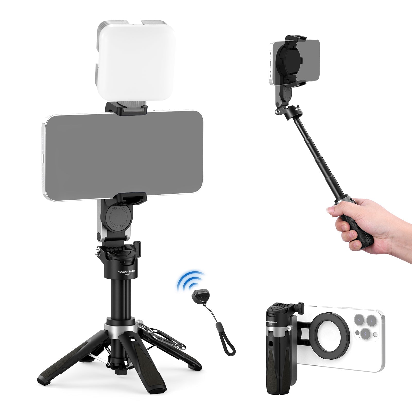 NEEWER BASICS PA985 Magnetic Selfie Stick Tripod