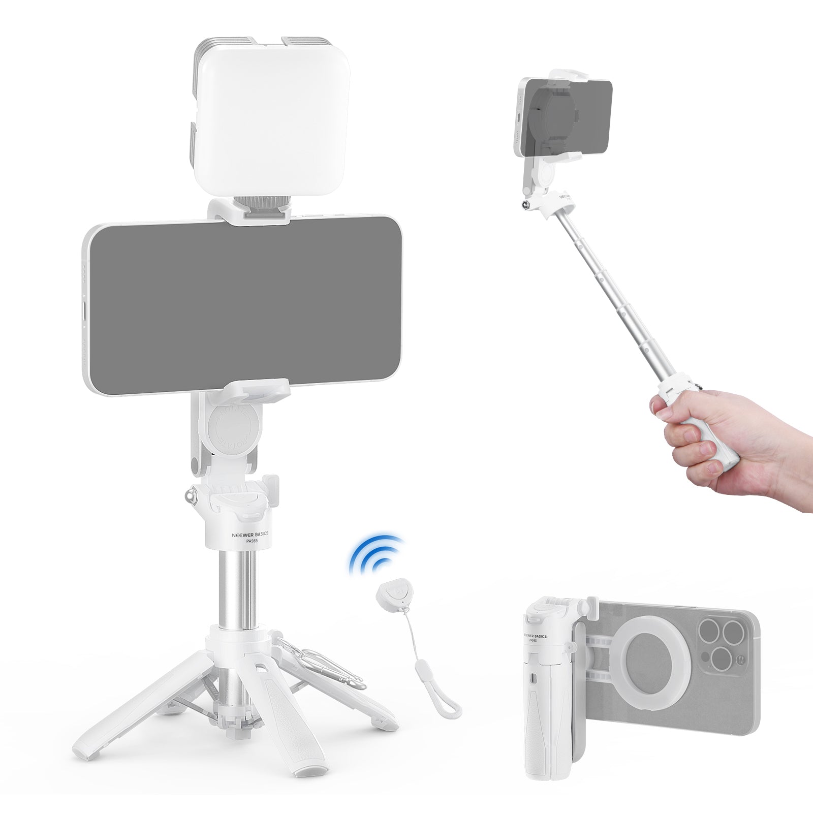 NEEWER BASICS PA985 Magnetic Selfie Stick Tripod