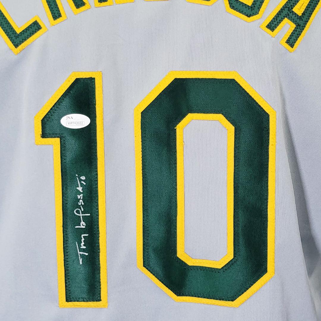 Tony LaRussa Signed Oakland Grey Baseball Jersey (JSA)
