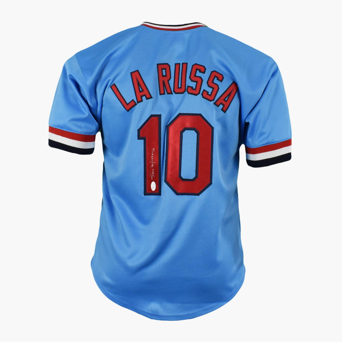 Tony LaRussa Signed St. Louis Light Blue Baseball Jersey (JSA)