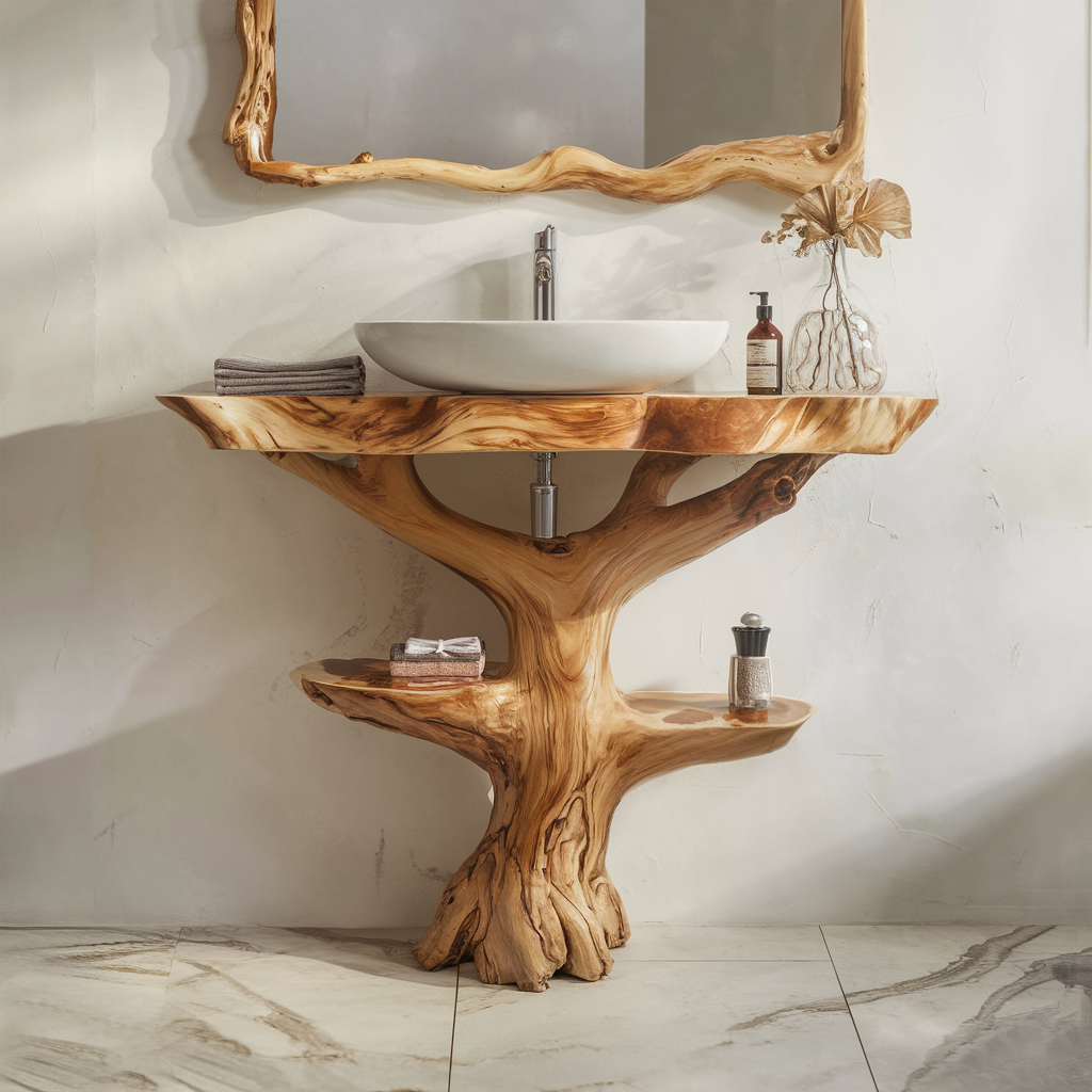 Handcrafted Wood Vanity Bathroom
