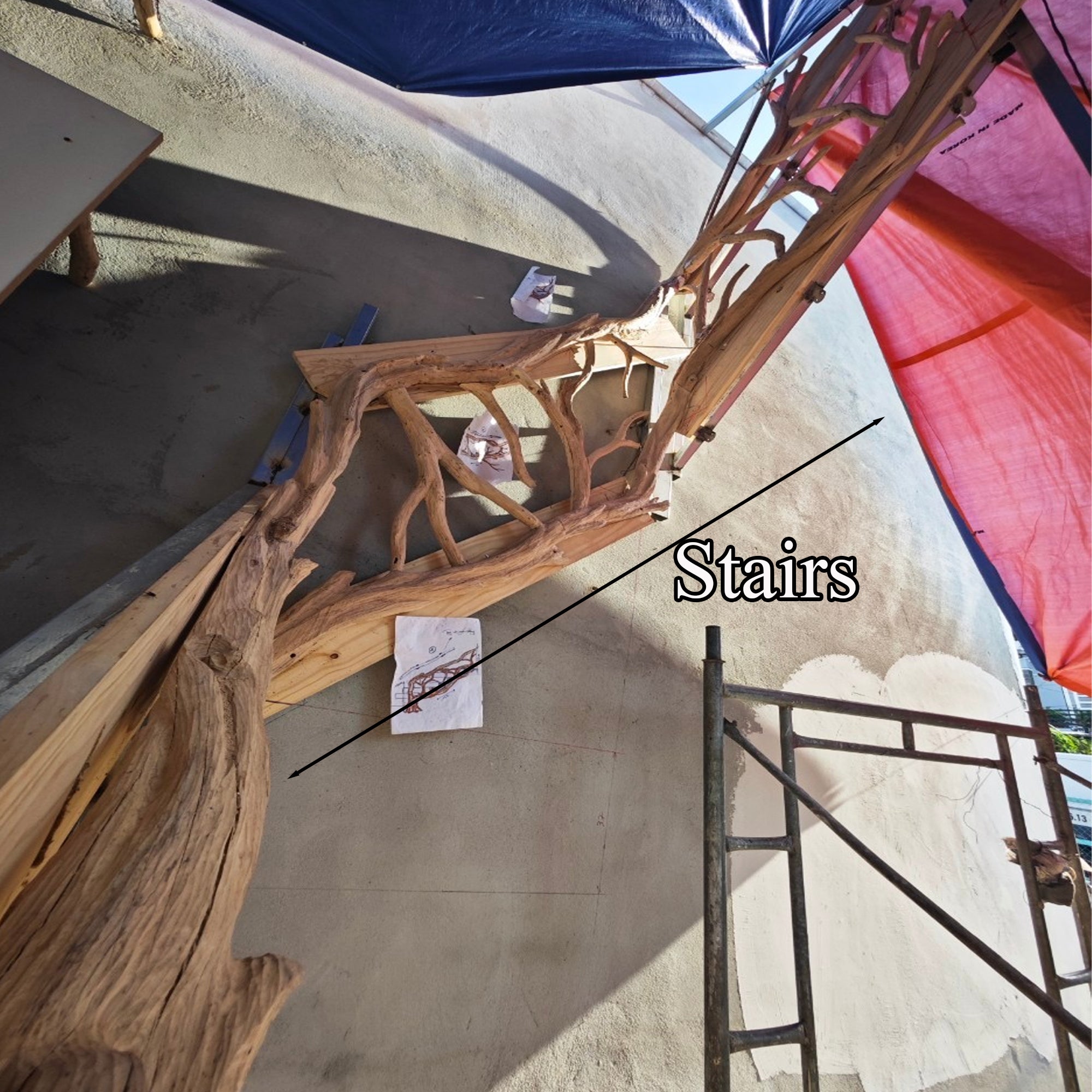 Elegant Wooden Branch And Leaf Stair Railing Custom Stair Railing Country Style