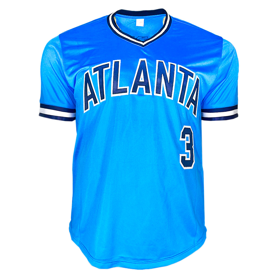 Dale Murphy Signed NL MVP 82, 83 Inscription Atlanta Blue Baseball Jersey (Becket)