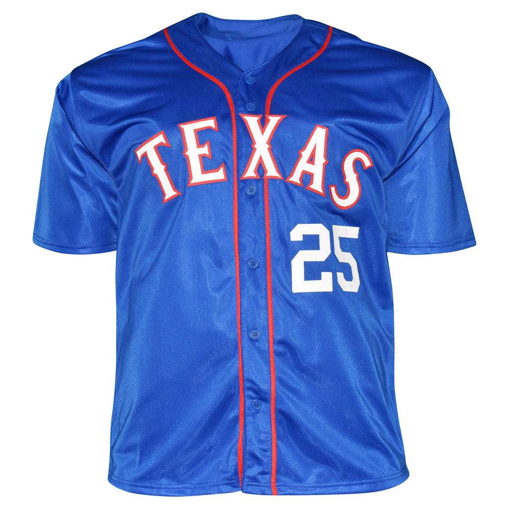Rafael Palmeiro Signed 569 HRs Inscription Texas Royal Blue Baseball Jersey (JSA)