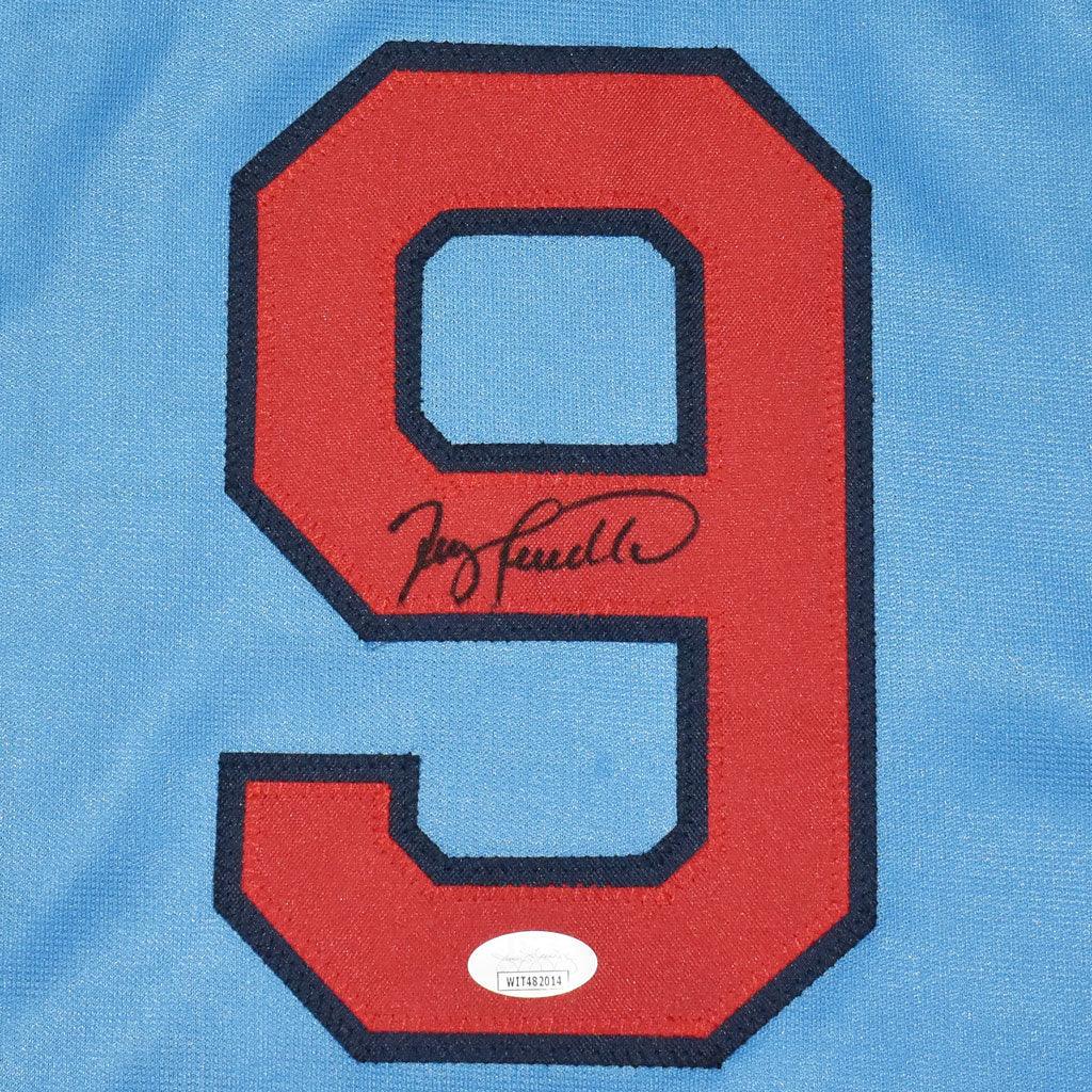 Terry Pendleton Signed St Louis Blue Baseball Jersey (JSA)