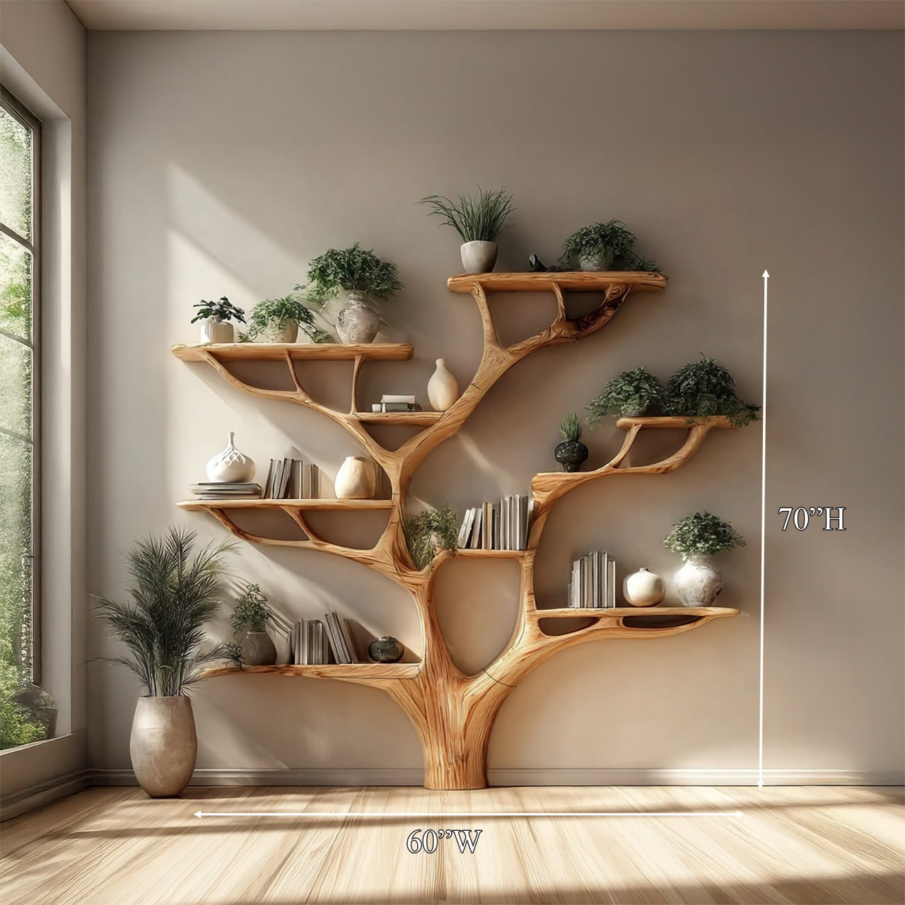 Rustic Tree Bookshelf Nursery Living