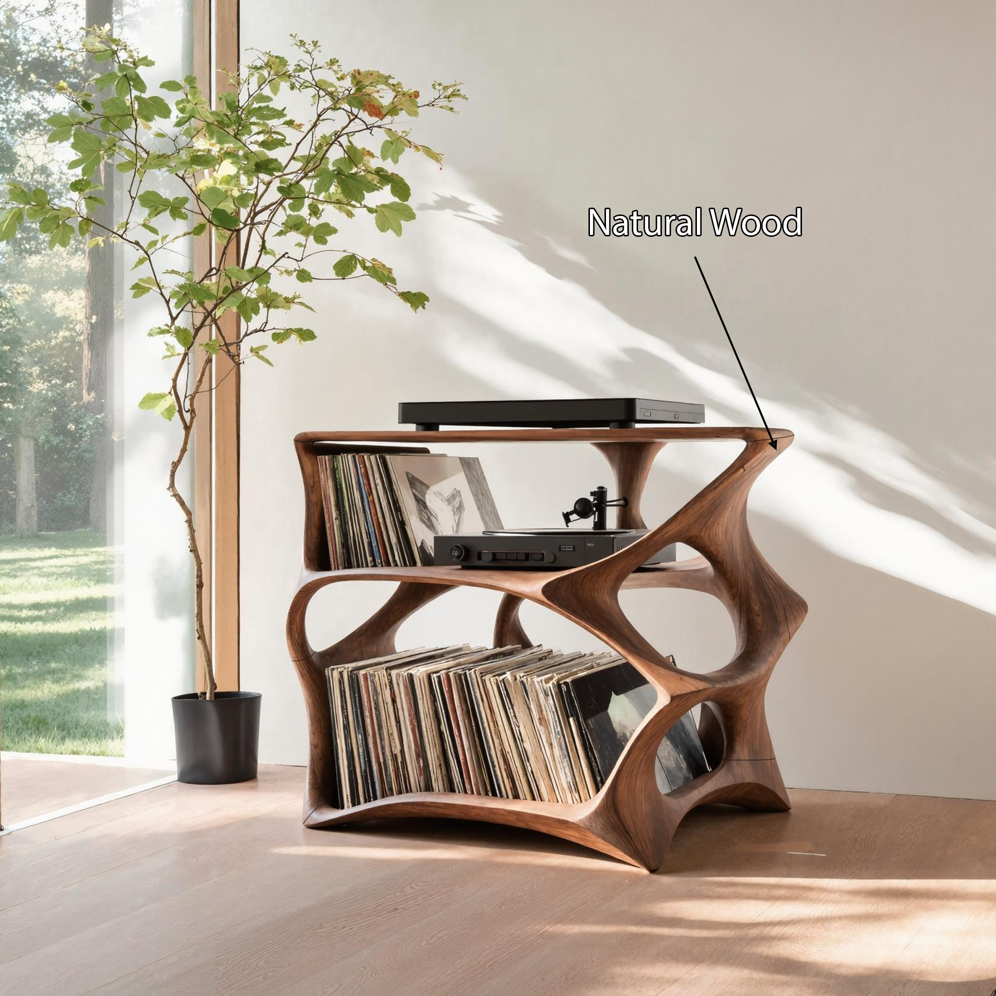 Farmhouse Record Stand Cozy Living Room Furniture