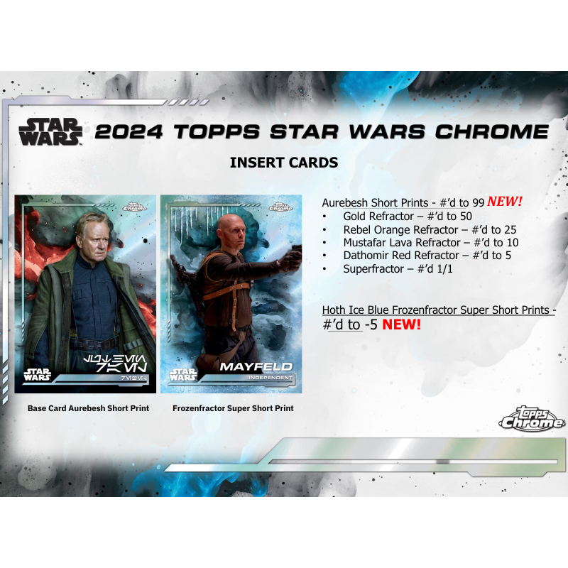 2024 Topps Star Wars Chrome Hobby 8 Box Case