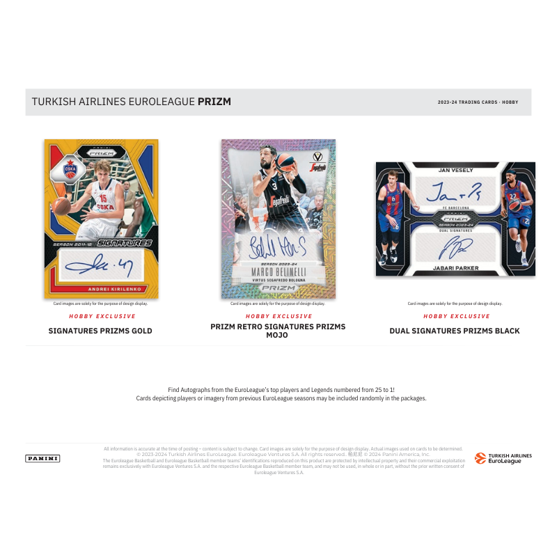 2023/24 Panini Prizm Euroleague Basketball Hobby Box