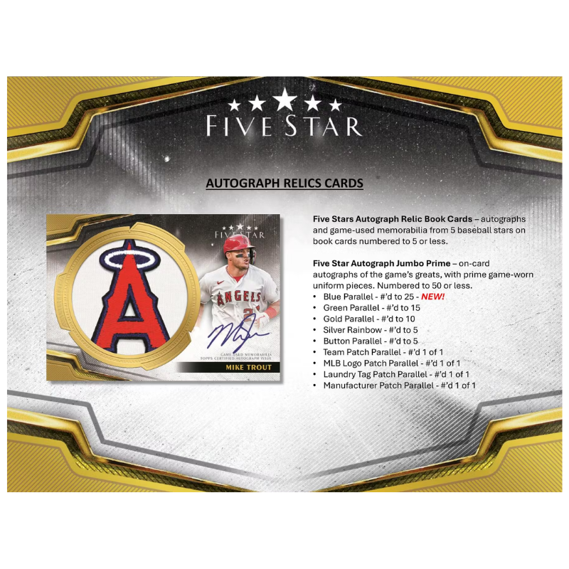 2024 Topps Five Star Baseball Hobby Box