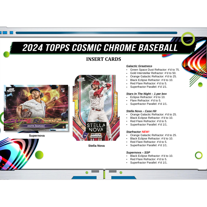 2024 Topps Cosmic Chrome Baseball Hobby Box