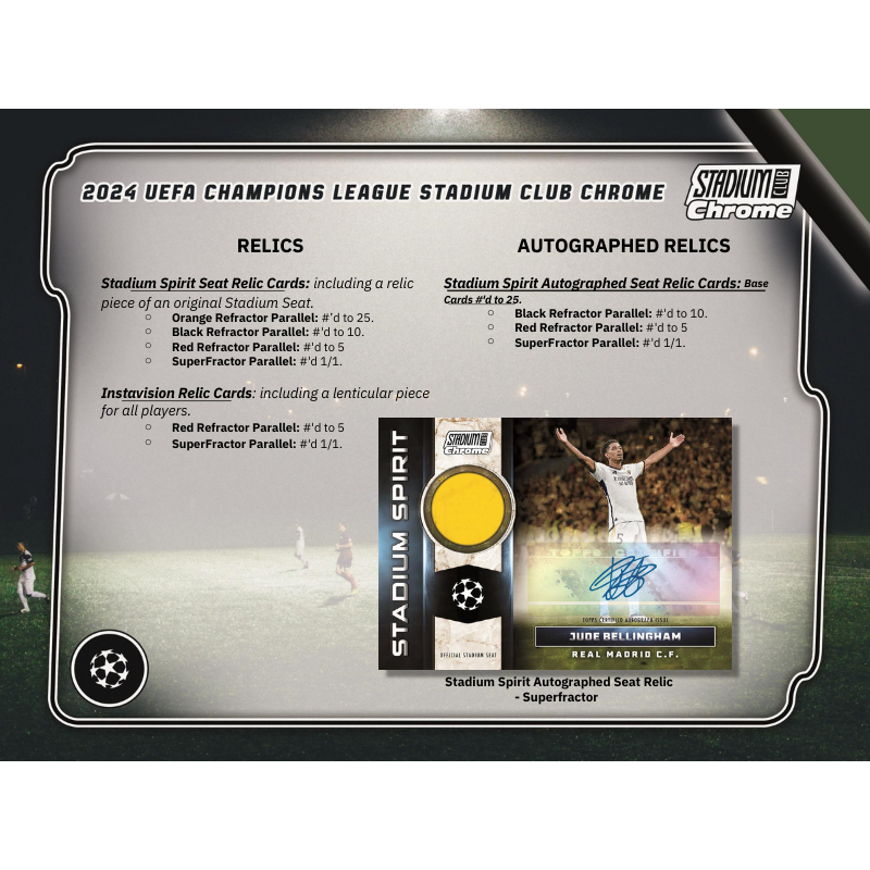 2023/24 Topps Stadium Club Chrome UEFA Soccer Hobby Box