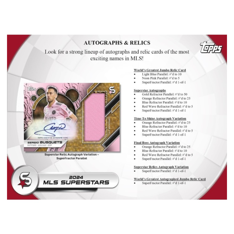 2024 Topps MLS Superstars Soccer Hobby Box