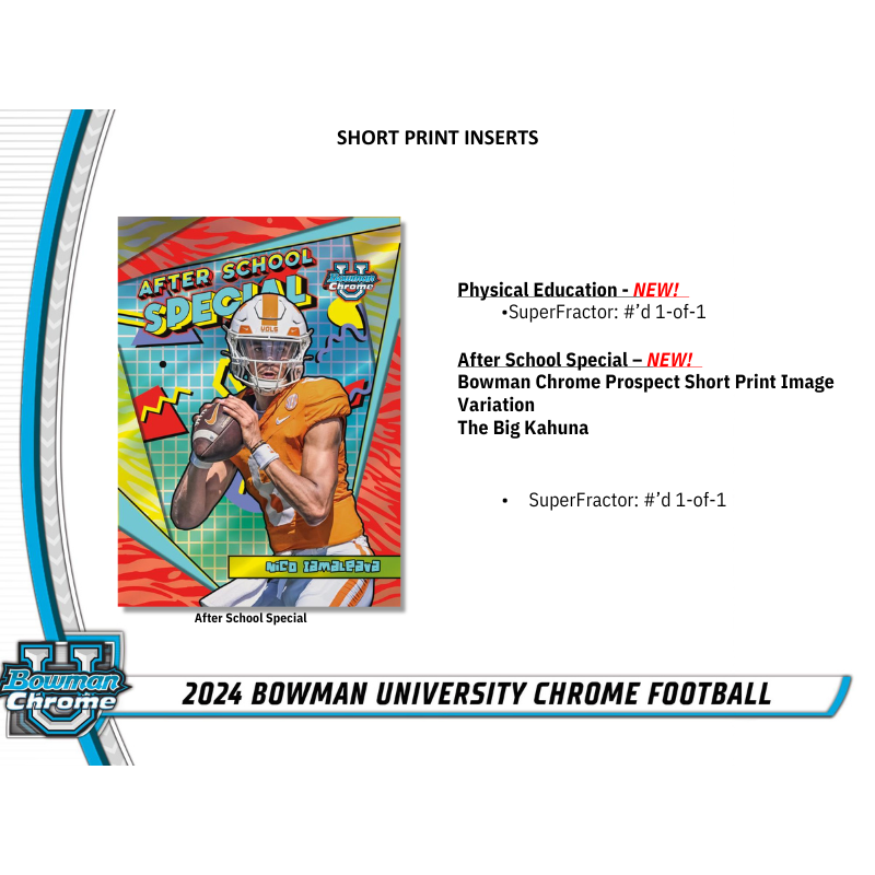 2024 Bowman University Chrome Football Hobby Box