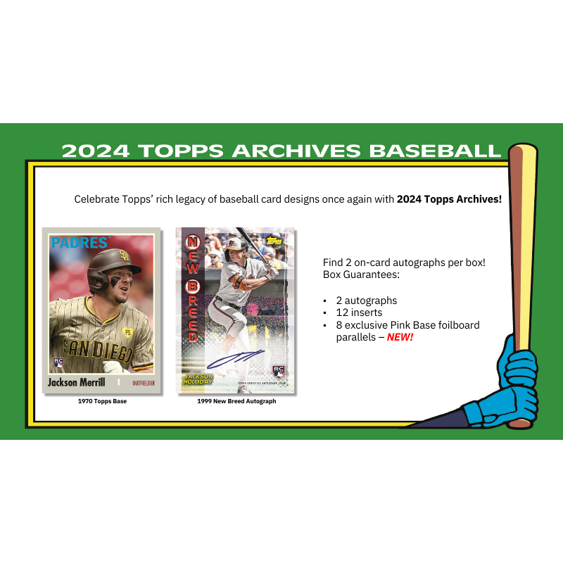 2024 Topps Archives Baseball Hobby 10 Box Case