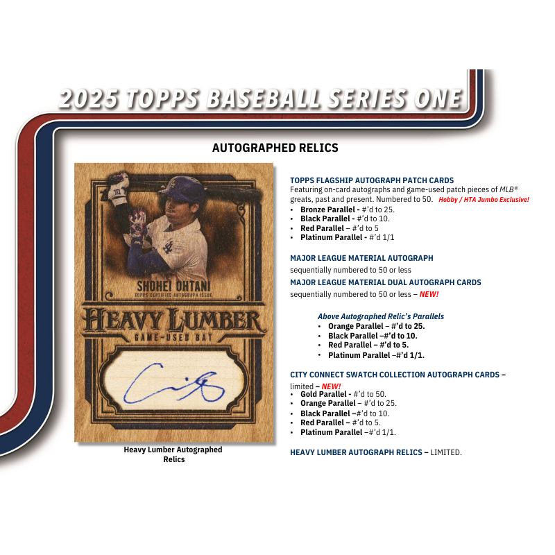 2025 Topps Series 1 Baseball Jumbo Box