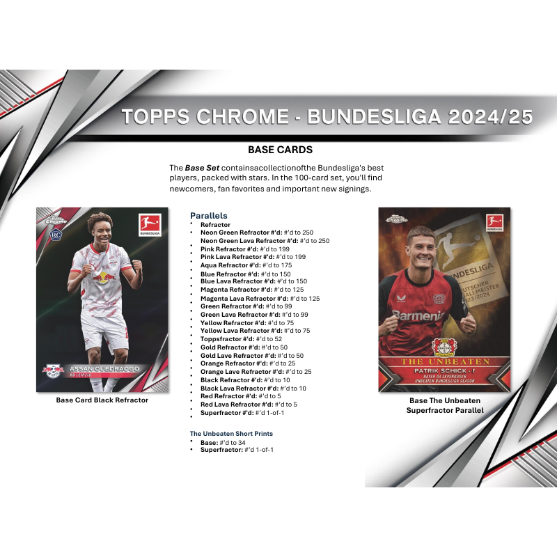 2024/25 Topps Chrome Bundesliga Soccer Hobby Box