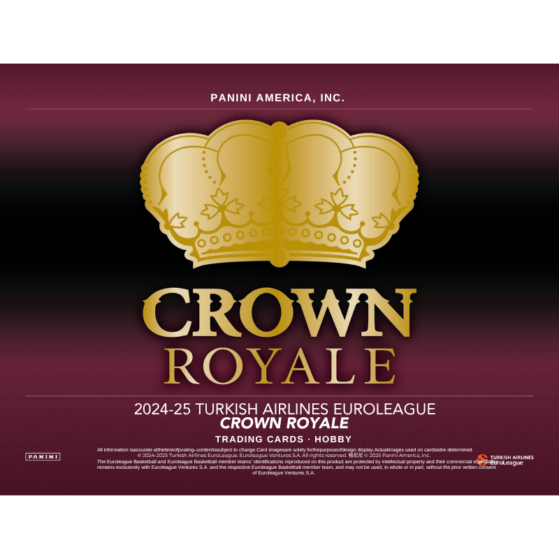 2024/25 Panini Crown Royale Euroleague Basketball Hobby Box