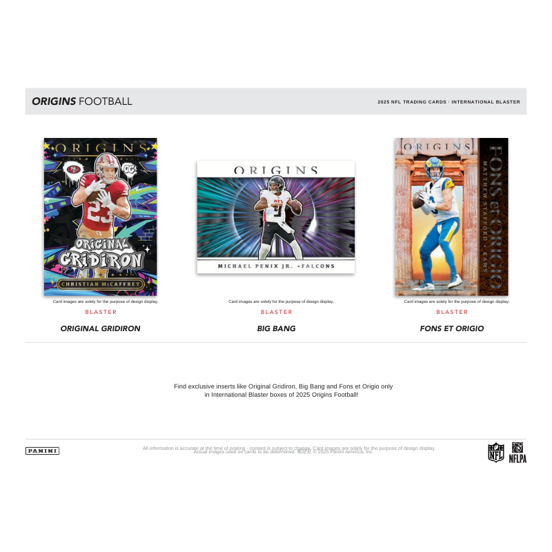 2025 Panini Origins Football International Blaster Box