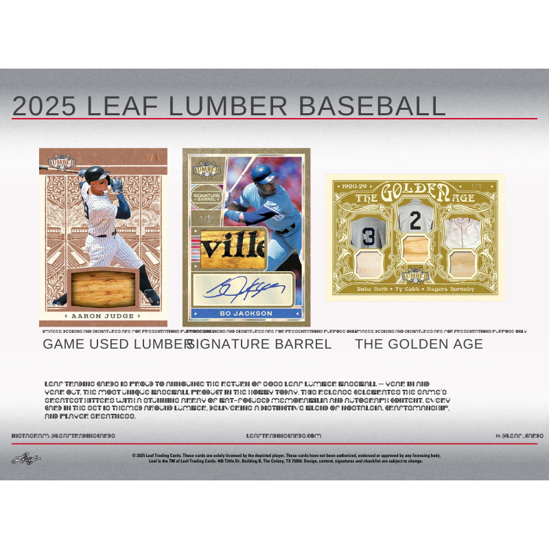 2025 Leaf Lumber Baseball Hobby Box