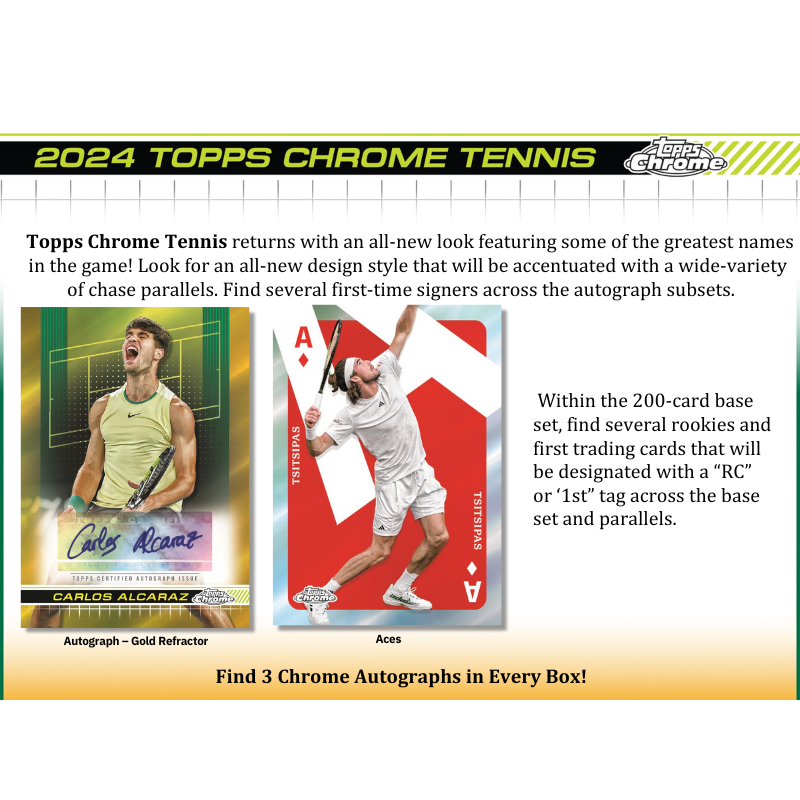 2024 Topps Chrome Tennis Hobby Box