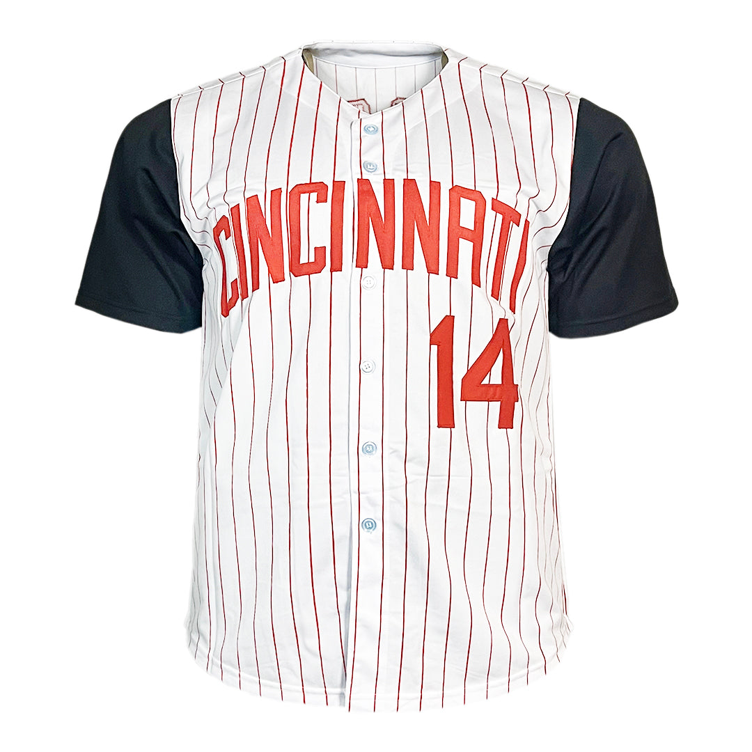 Pete Rose Signed Cincinnati Pinstripe Baseball Jersey (JSA)
