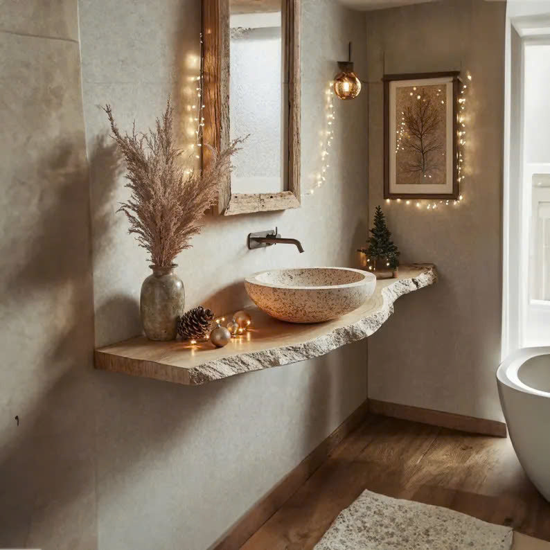 Custom Live Edge Vanity Shelf Custom Floating Shelf Bathroom