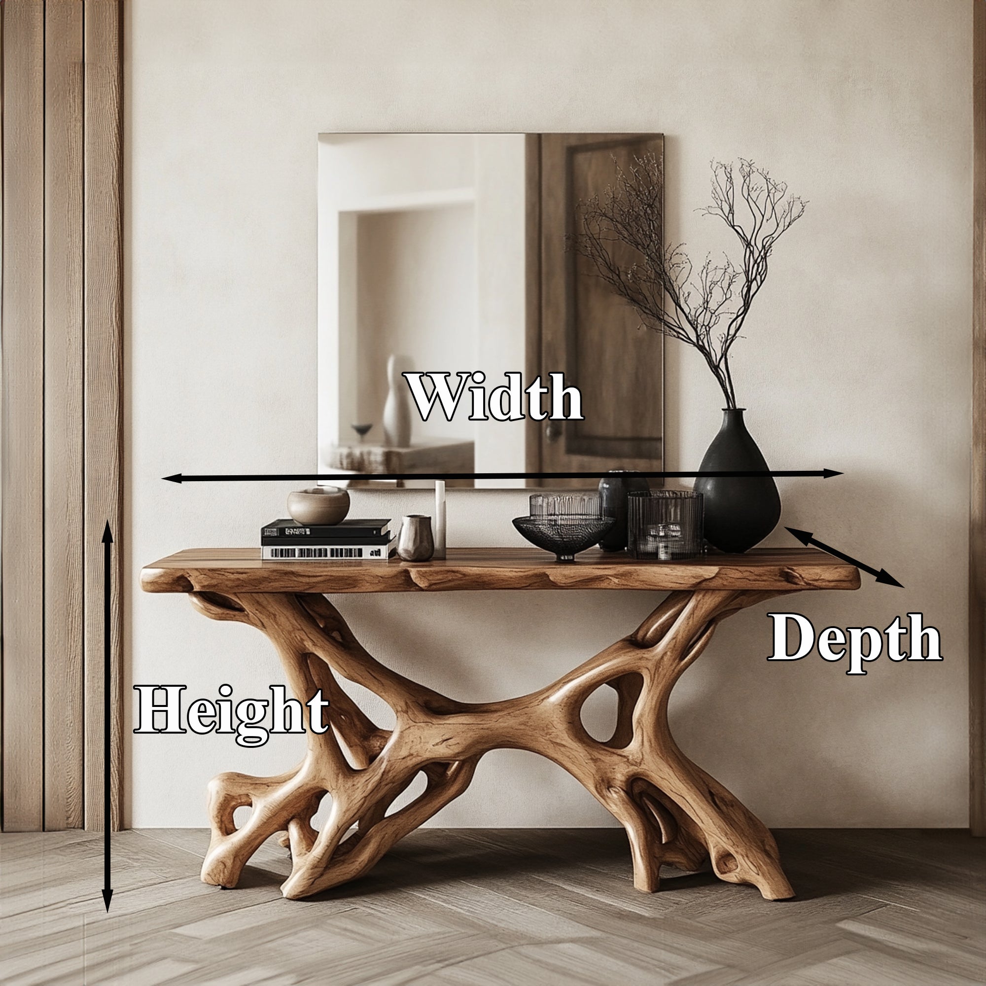 Rustic Console Table Handcrafted