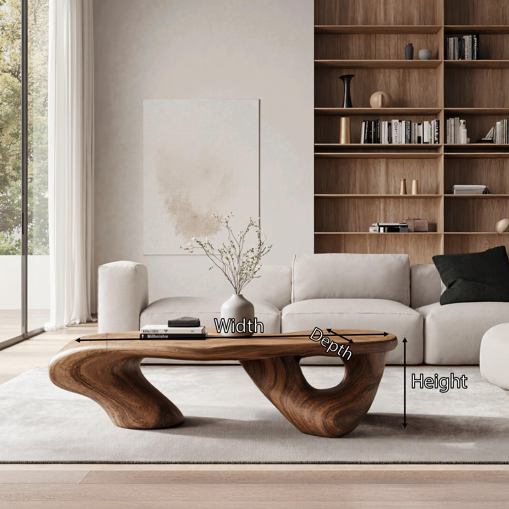 Handcrafted Low Table For Functional Room Setup