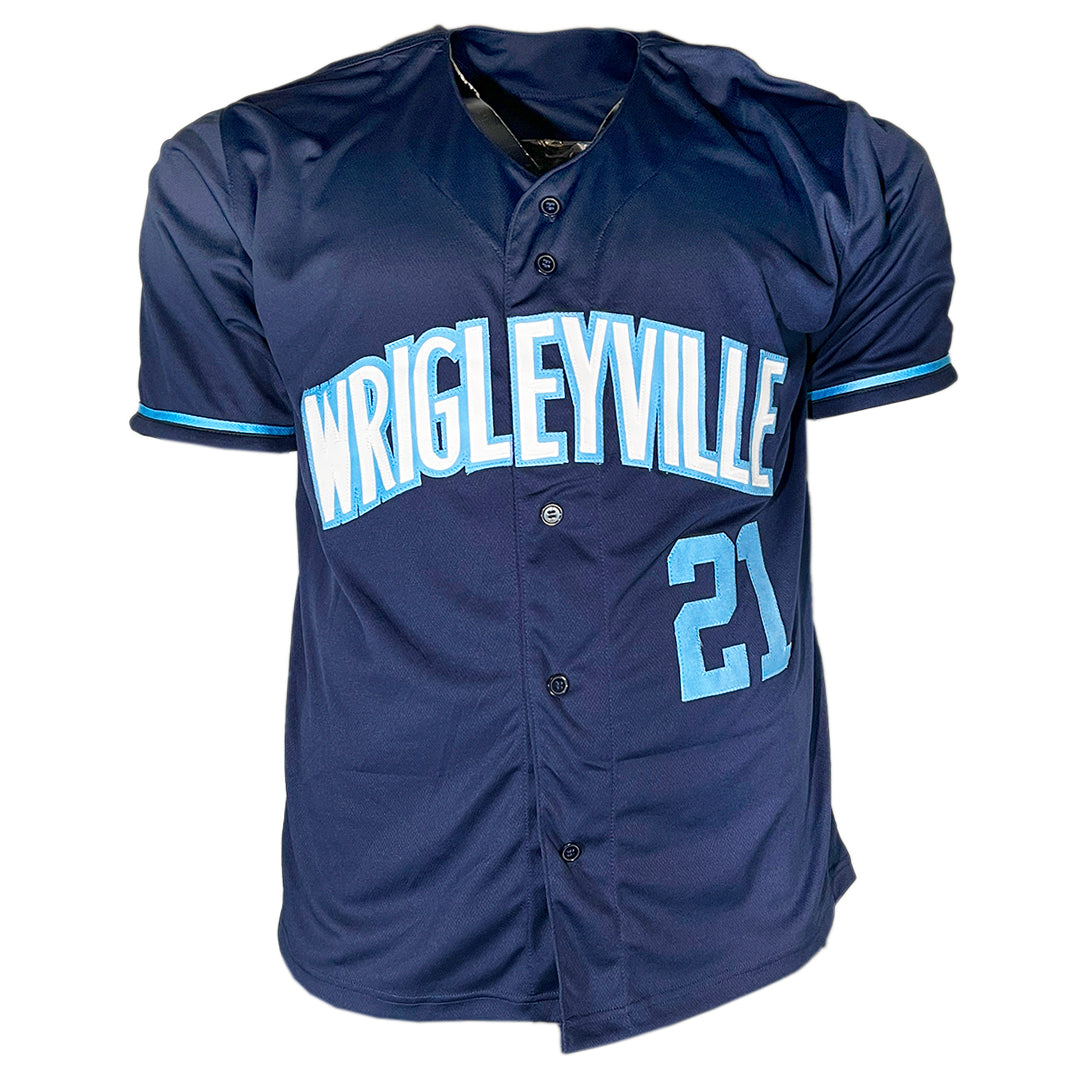 Sammy Sosa Signed Wrigleyville Navy Baseball Jersey (Beckett)
