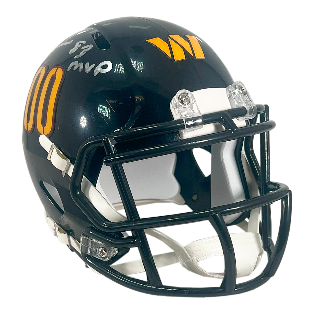Joe Theismann Signed 83 MVP Inscription Washington Commanders Alt 2022 Speed Mini Football Helmet (JSA)