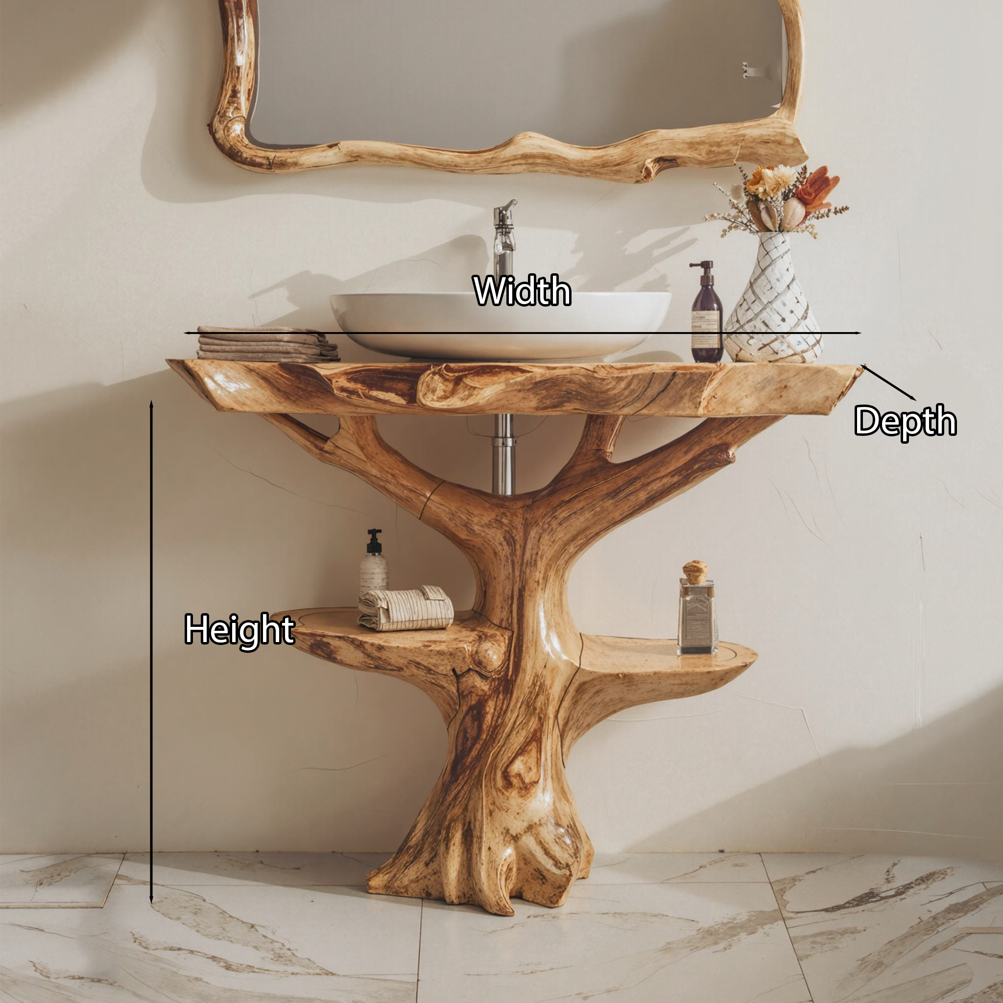 Handcrafted Wood Vanity Bathroom