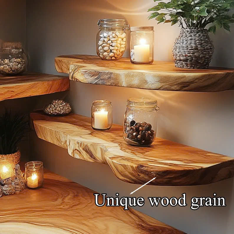 Floating Shelf Live Edge Floating Shelves Solid Wood