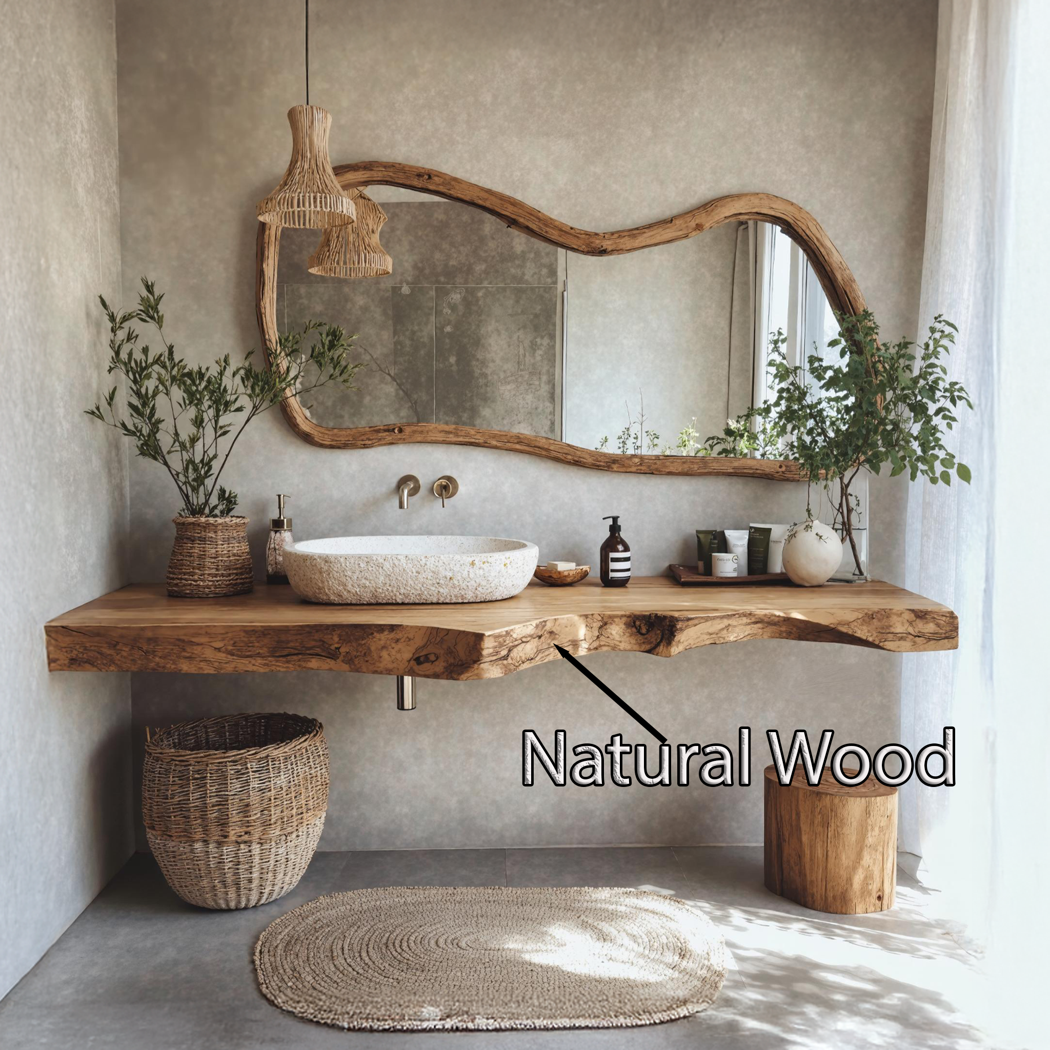 Vintage Solid Wood Vanity For Modern Bathroom Look