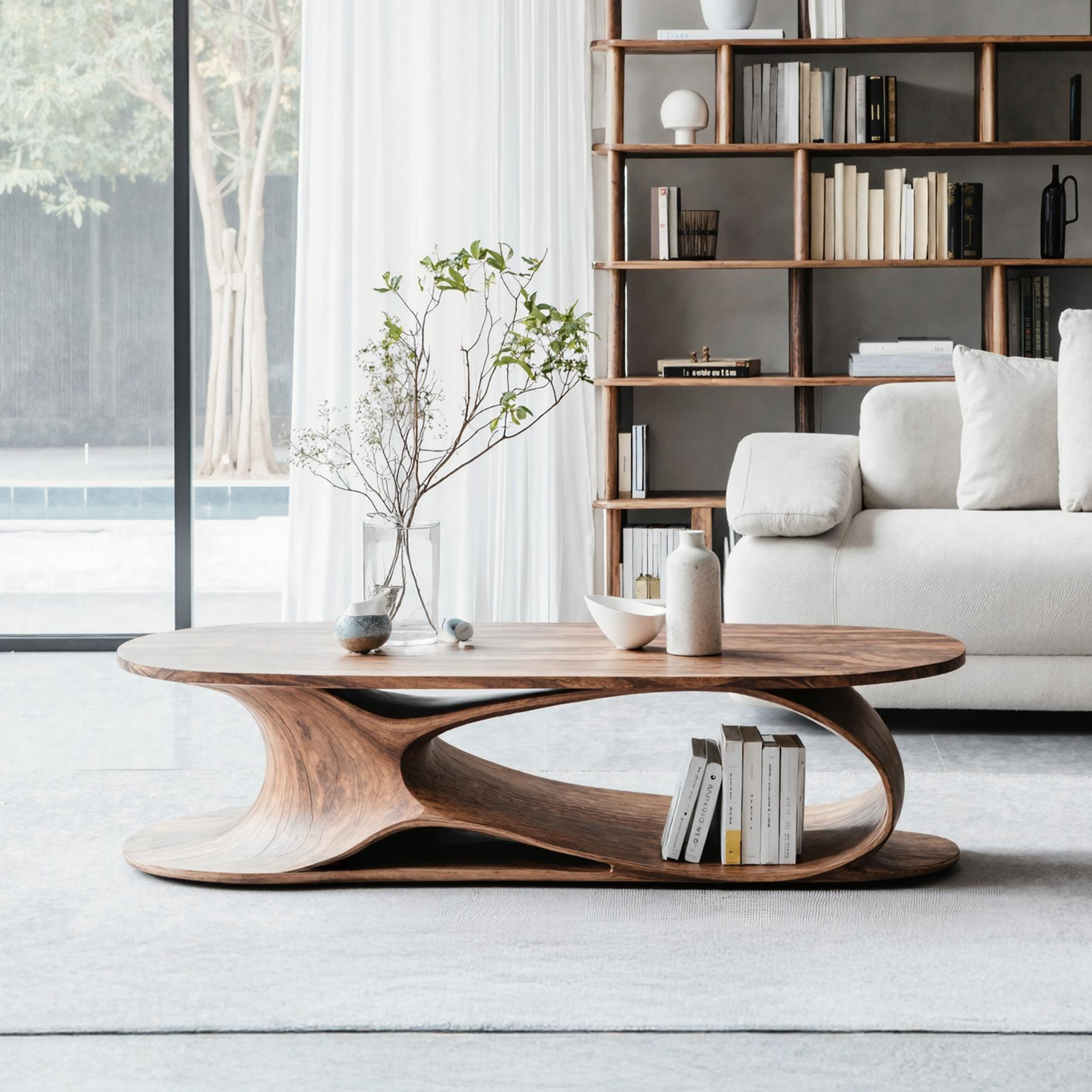 Mid Century Solid Wood Table For Cozy Interiors