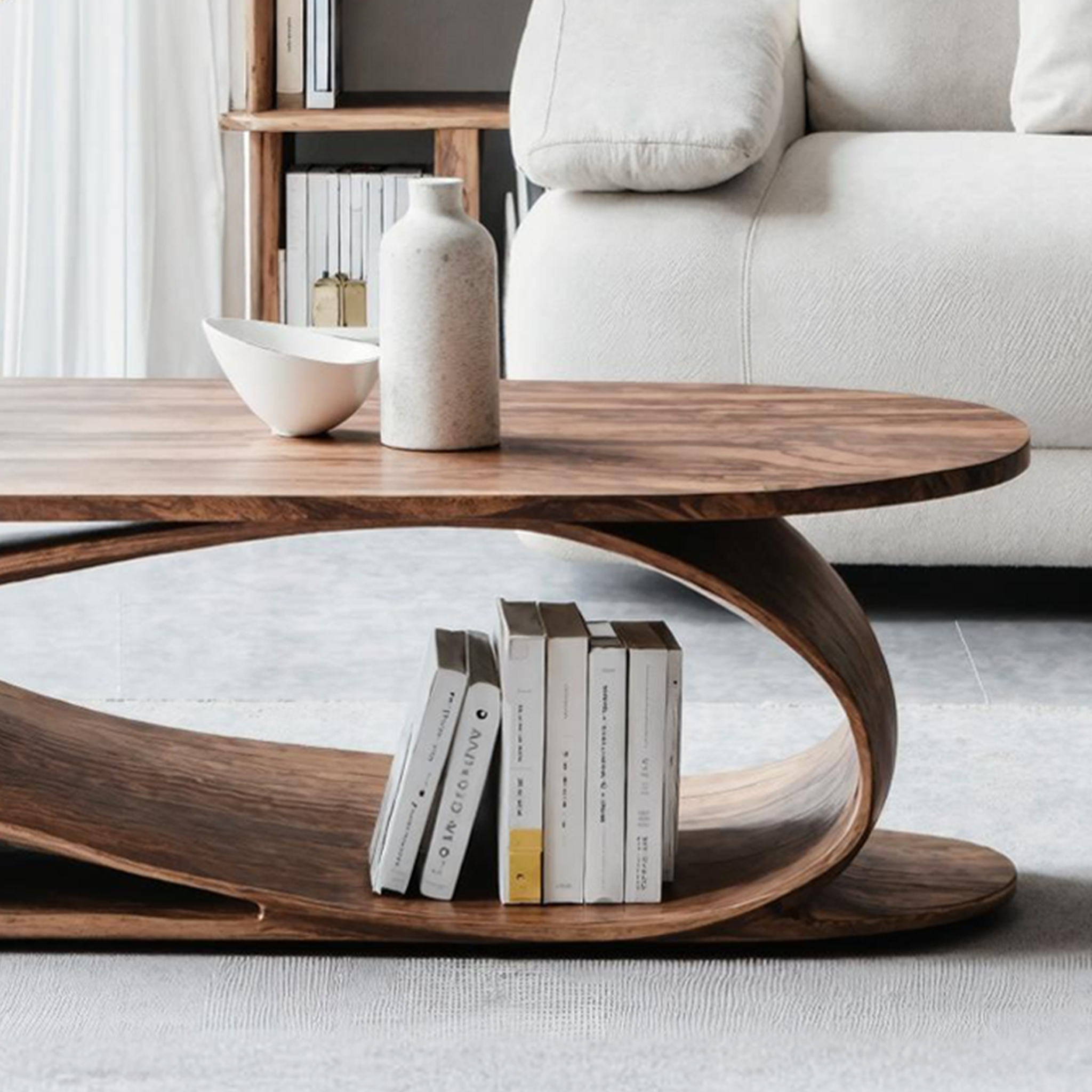 Mid Century Solid Wood Table For Cozy Interiors