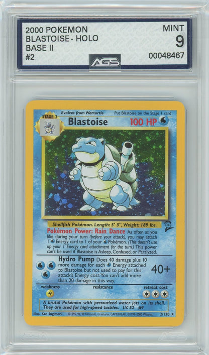 AGS (MINT 9) Blastoise #2 - Base Set 2 (#00048467)