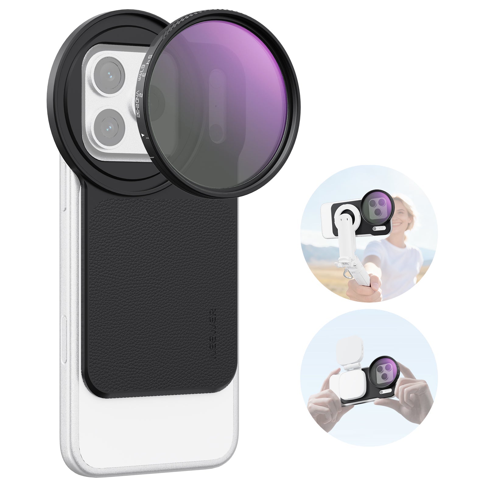 NEEWER FH-05 6.9" Magnetic Filter Backplate Kit For iPhone Pro Max & Plus Versions