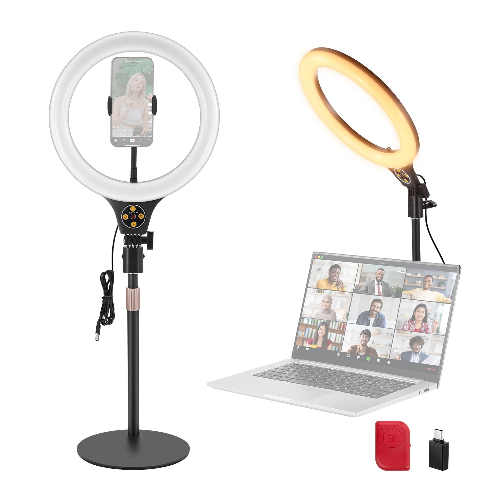 NEEWER ENTRY LEVEL VERSION N25/N22 Desk Ring Light Kit